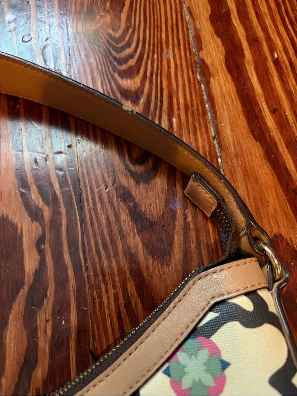 Tous Floral Shoulder Bag Hobo Purse